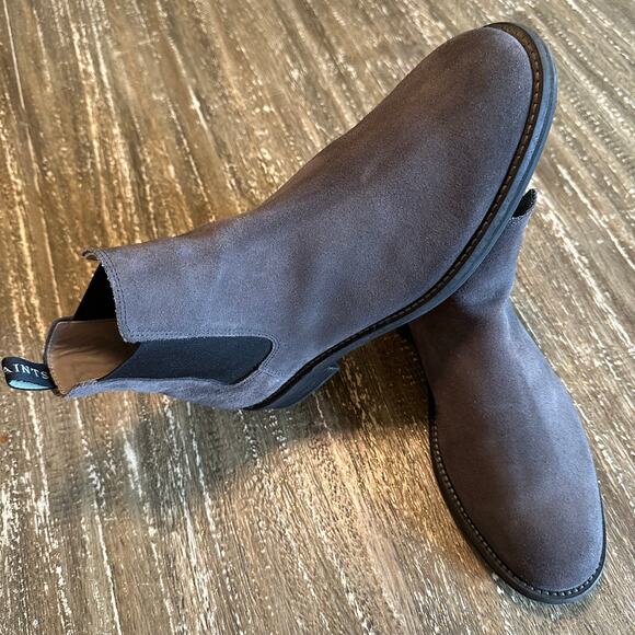 All Saints Harley Chelsea Slip On Suede Boots Men’s Gray Brown Size 11 (EU 44)